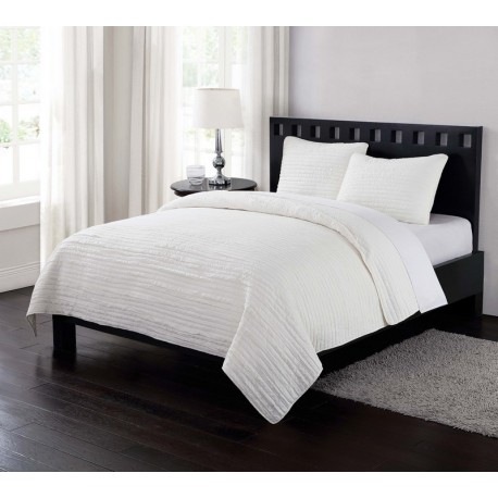 London Fog Garment Washed Crinkle Cream Comforter Sets